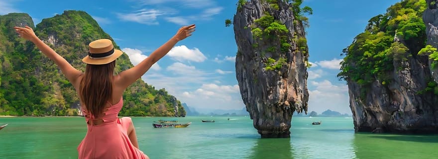 Phuket : L'île de James Bond en canoë-kayak de mer en bateau rapide + 2 repas