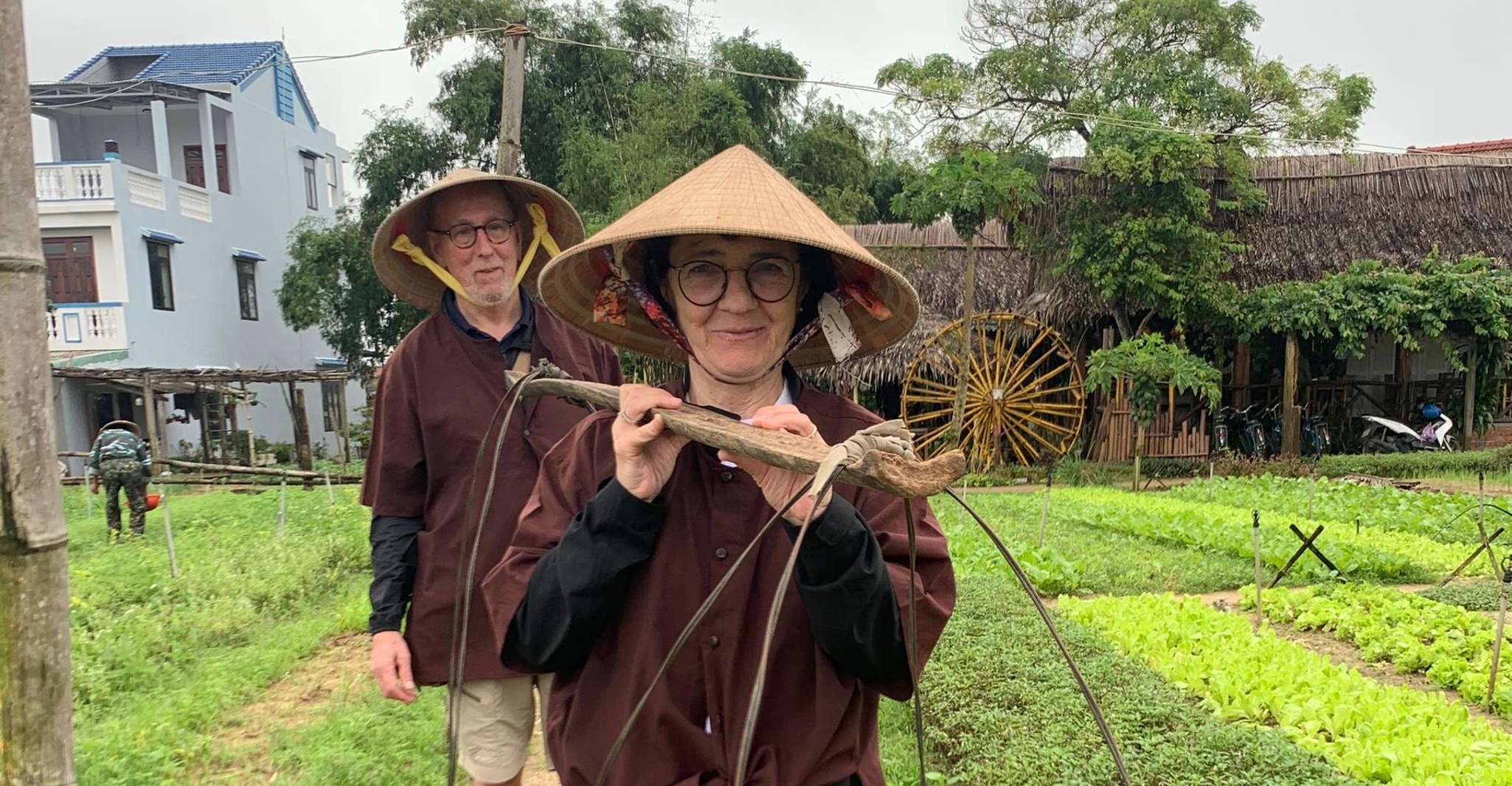 Farming with Farmers at ancient vegetable Village 