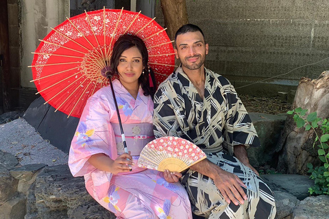 Osaka: Kimono uthyrningsplan för vuxnaKimono hyra 90 minuter plan (för vuxna)