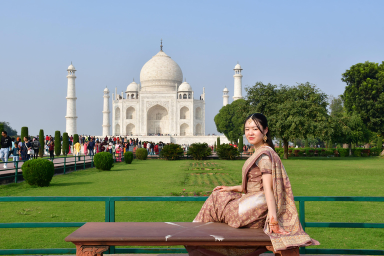 From Delhi: Taj Mahal & Agra Private Day Trip With Transfers Tour With Car, Guide, Entry Fees & Lunch at 5 Star Hotel