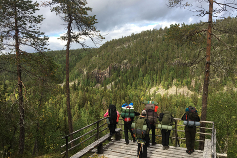 Korouoma nationaal park zomer trektocht