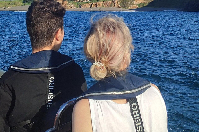 São Miguel: Sunset Boat Tour – Golden Light, Cliffs & Caves