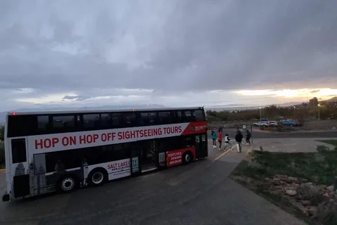 SLC Bus Tours Night Tour on a Double-Decker Bus
