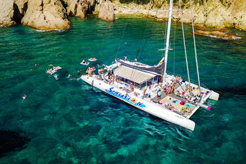 Lloret de Mar: Catamaran Sailing Cruise with BBQ and Drinks Afternoon Catamaran Sailing Cruise with Barbeque & Drinks