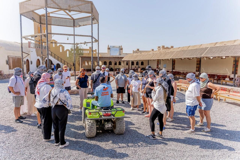 Hurghada: Tent Village Camp ATV Ride, Camel, BBQ Dinner Show Tent Village Camp ATV Ride + Dinner&Show (Group Tour)