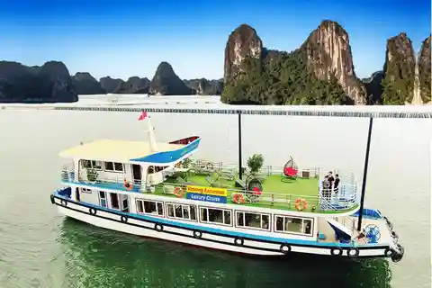 Halongbay 6hrs crucero con kayak-Titop island-cave menú del día