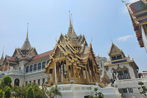 Bangkok: Gran Palacio, Wat Pho y Tour en barco de la Cola LargaGrupo privado