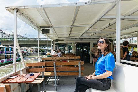 Viena: Paseo en barco por el canal del Danubio con almuerzo opcionalTour en barco con schnitzel