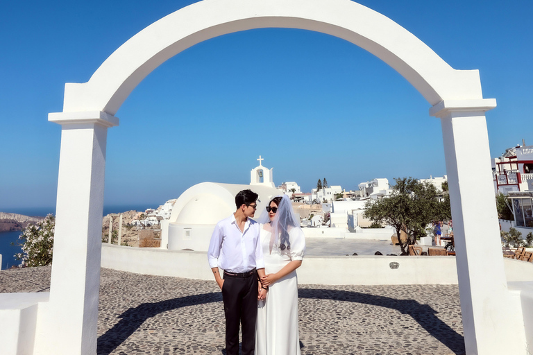 Privat bröllopsfotografering i Santorini