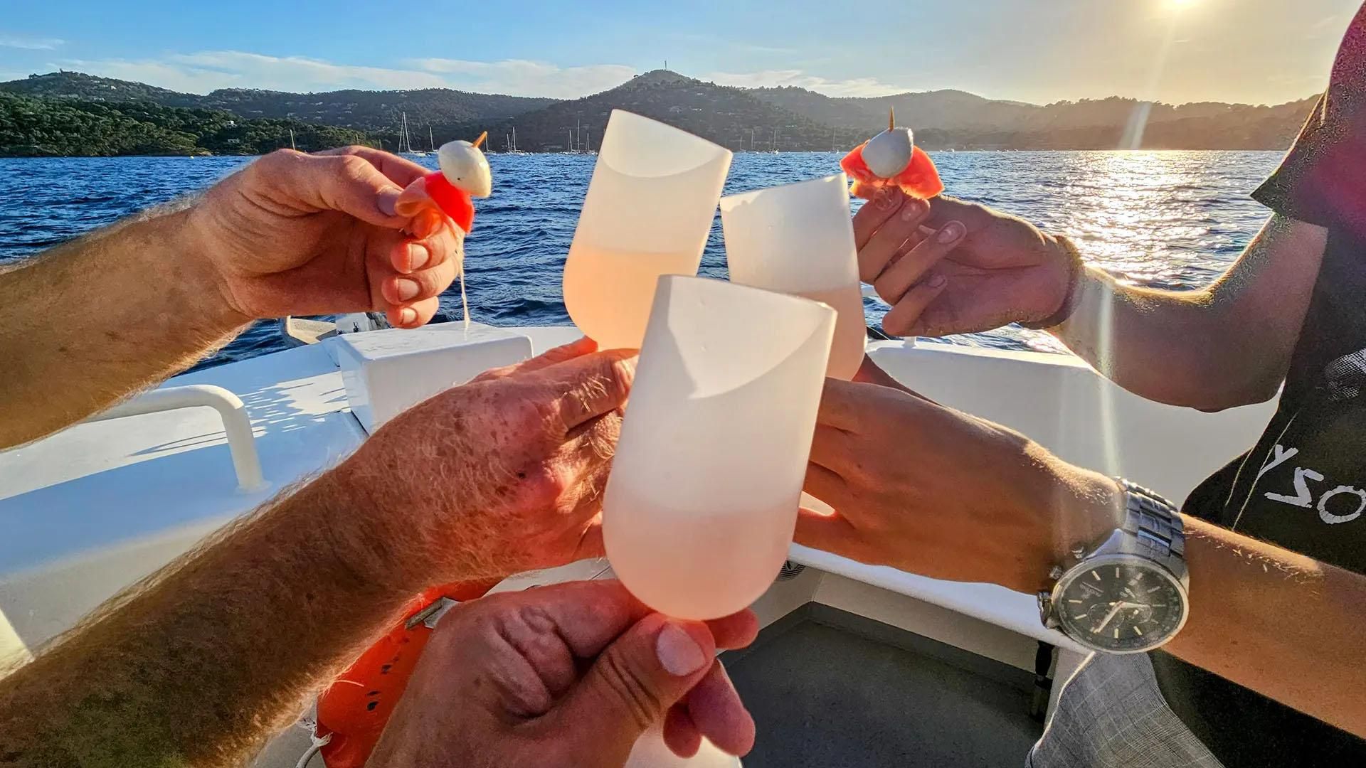 Bormes-les-Mimosas: Aperitif-Kreuzfahrt auf dem Meer mit Elektroboot