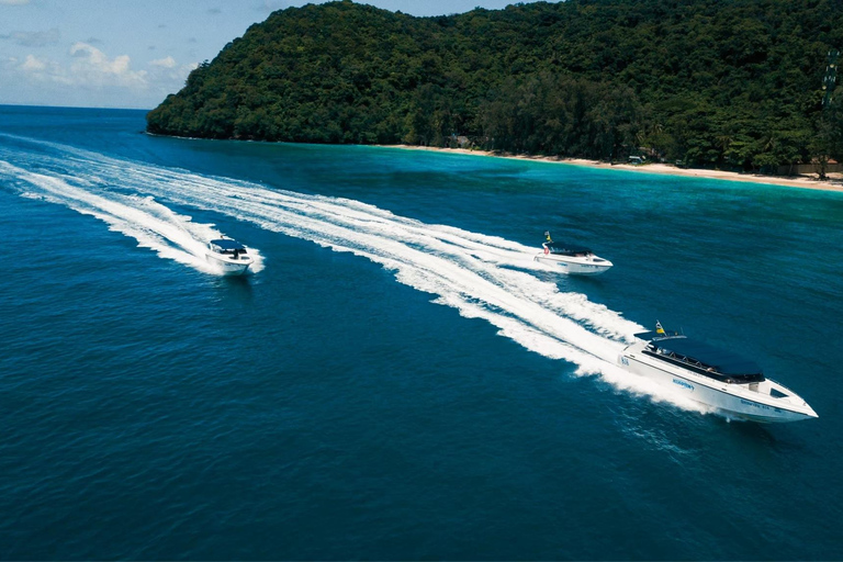 Phuket: Passeio de lancha rápida para a Ilha Coral e a Ilha RachaMeio dia: Ilha de Coral (12h às 16h)