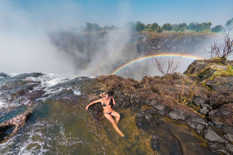 Victoria Falls: Angel's Pool Guided Tour with Hotel Pickup