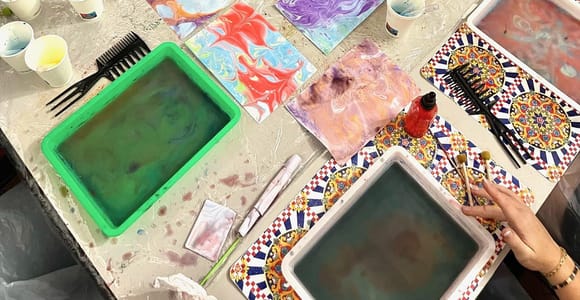Made in Florence: Your Paper Marbling Class, Up to 6 Sheets