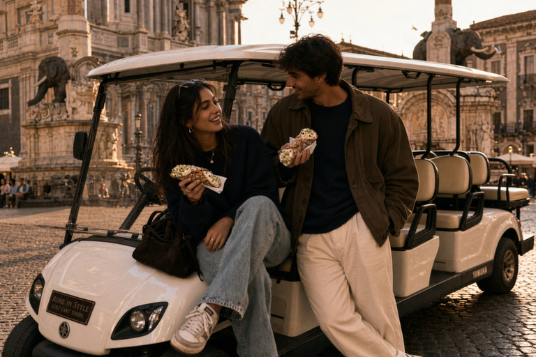 Catania: Private Golf Cart Tour with Food Tasting