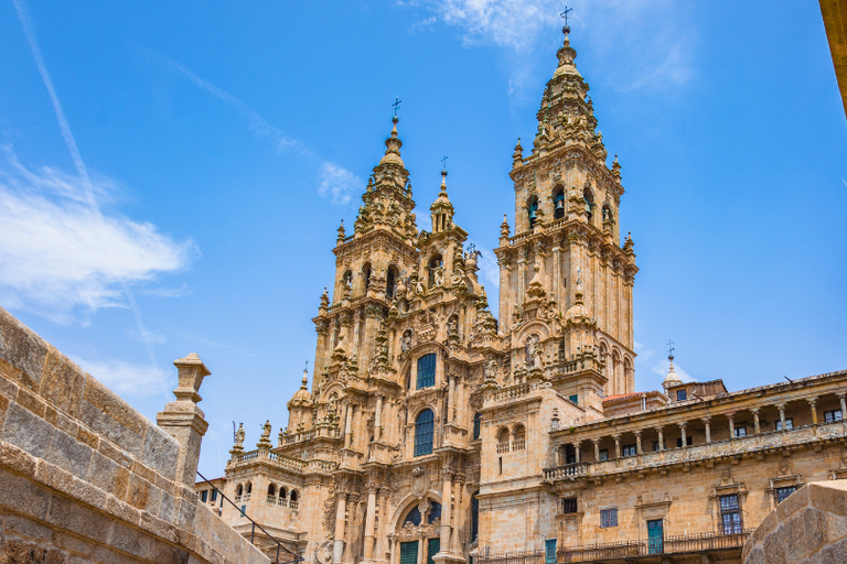 Santiago de Compostela: Private Guided Tour with Your Phone Santiago: The Fonseca Code and the Stonemasons with Physical Kit and Live Guide