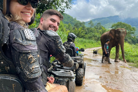 Chiang Mai Adventure: Rafting, ATV & Elephants Experience. Bamboo rafting (4km.) & 1 hrs. ATV.