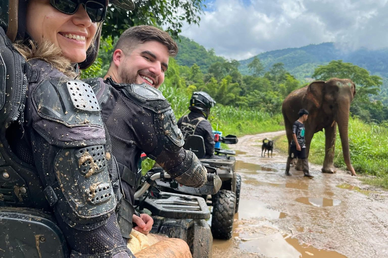 Chiang Mai Adventure: Rafting, ATV & Elephants Experience. Bamboo rafting (4km.) & 1 hrs. ATV.