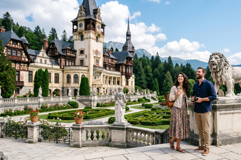 Bucharest : Tour Transylvania-Bran Castle, Peles & Wednesday Audio guide in 24 languages