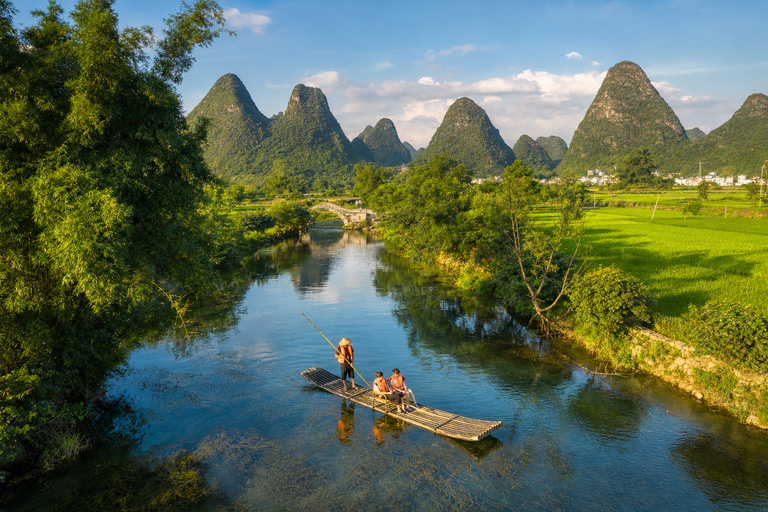YangShuo: Yulong River Bamboo Raft Ticket with Route Options Jinlong Bridge to Jiuxian 60 Minutes | Up to 2 People