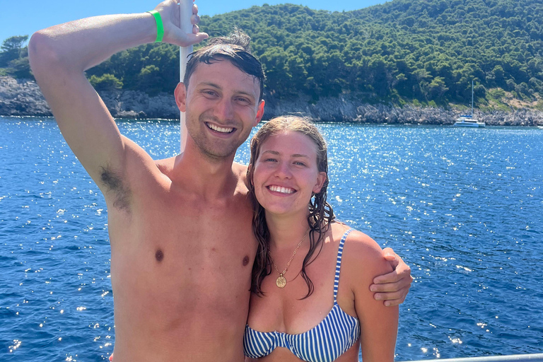 Dubrovnik: Sunset Boat Party with DJ & Blue Lagoon Swim Stop