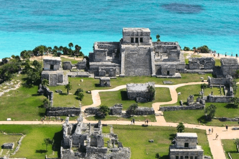 Tulum Guided Trip, Cenote Swim, Lunch & Playa del Carmen Tour in Portuguese