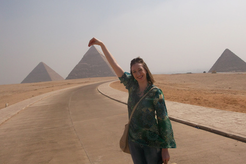 From Hurghada: Pyramids & Museum Small Group Tour by Van Small Group Tour with Entry Fees & inside the great Pyramid