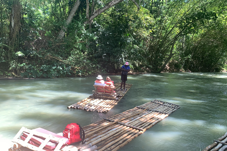 Bamboo rafting with limestone massage and shopping