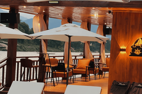 Luang Prabang:MekongRiver Sunset Cruise& Buddha's Light Show Mekong River Sunset Cruise + Buddha Light Show - A Area