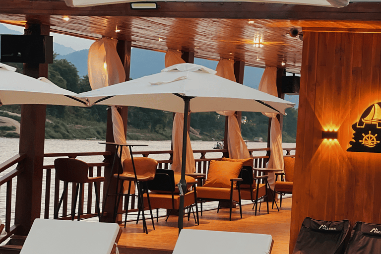 Luang Prabang:MekongRiver Sunset Cruise& Buddha's Light Show Mekong River Sunset Cruise + Buddha Light Show - A Area