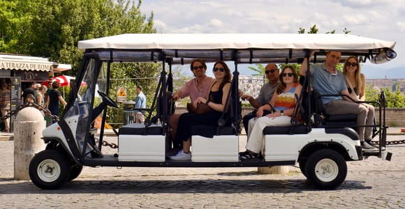 Premium Rome Golf Cart Tour with Local Gelato Experience