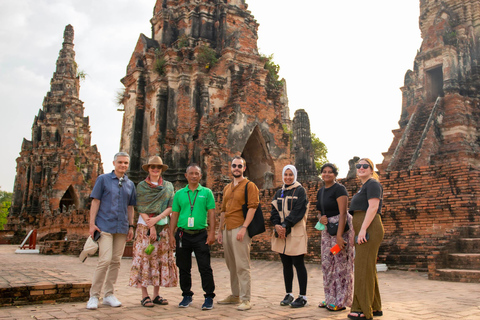 De Bangkok: excursion d'une journée en petit groupe au parc historique d'AyutthayaVisite en anglais en petit groupe avec prise en charge à l'hôtel