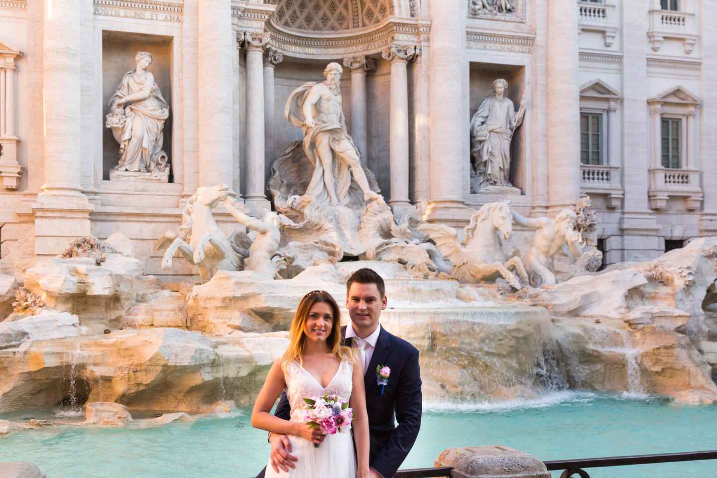 Early morning photoshoot at The Trevi Fountain
