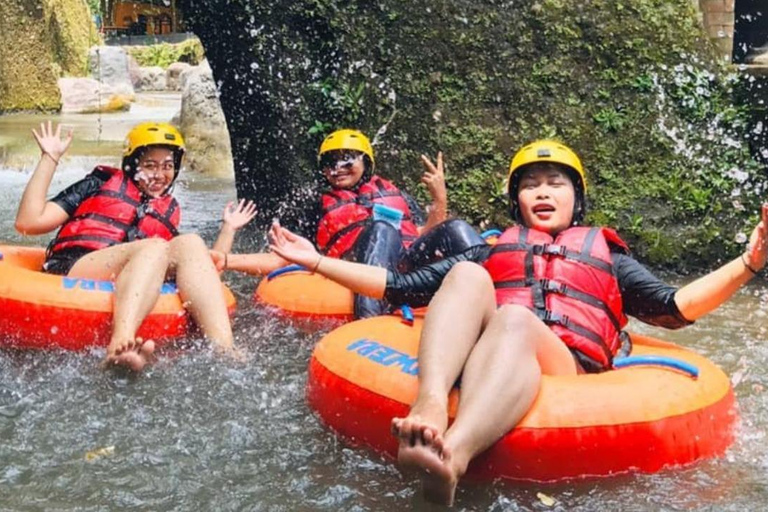 Ubud: Rice Terrace Swing, Cave Tubing, Sky Bike & Zipline Double ATV + Swing + Tubing + Sky Bike + Zipline - wTransfer