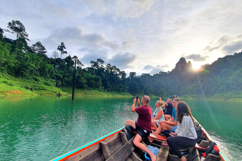 Khao Sok: Overnight Raft House Cheow Lan Lake & Coral Cave Option 1: Join Trip Raft House with Fan & *Shared Bathroom