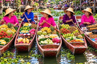 Bangkok: Schwimmender Markt, Zugmarkt & Tour durch den Großen Palast
