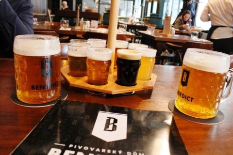 Dégustation de bière à Prague - 8 types de bières tchèques incluses