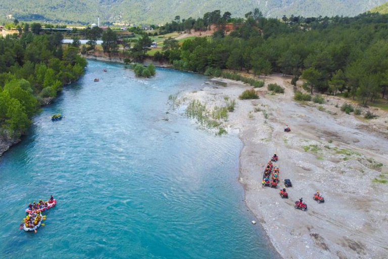 Antalya: Rafting incredibile combinato con zipline, quad 4X4 e jeep