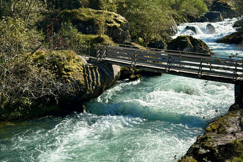 Bergen: Buarbreen Glacier, Lake Bondhusvatnet, Hardanger, and Waterfalls.