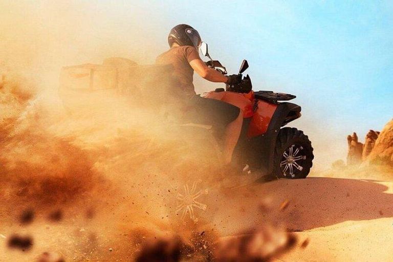 Agadir: Desert & Beach Quad with Sandboard & Camel Option Double Desert & Beach Quad, Sandboard