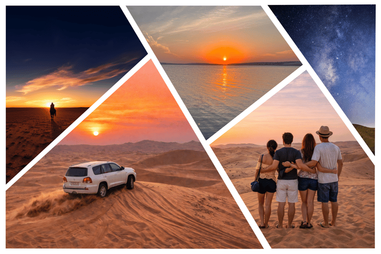 Doha Desert Safari: Sunrise, Sunset, Night Tour Sunset Desert Experience – Shared with Pick up facility