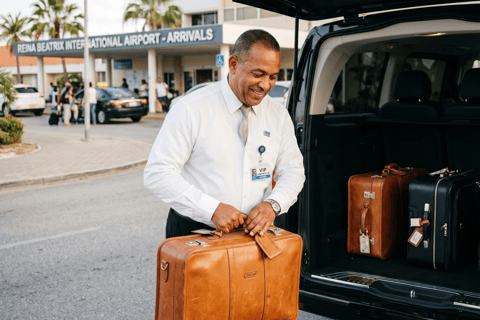 Aruba: AUA Airport Private Transfer to/from City Center Arrival: AUA Airport to hotel in Aruba city center