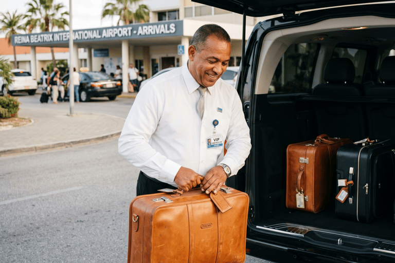 Aruba: AUA Airport Private Transfer to/from City Center Arrival: AUA Airport to hotel in Aruba city center