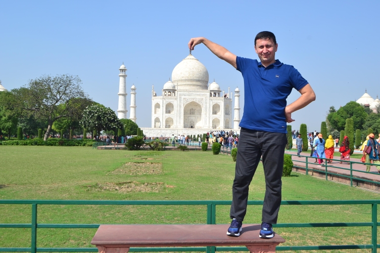 Vanuit Agra: Taj Mahal skip-the-line rondleiding met optiesVanuit Jaipur: tour met AC-auto, chauffeur, gids en toegangsprijzen