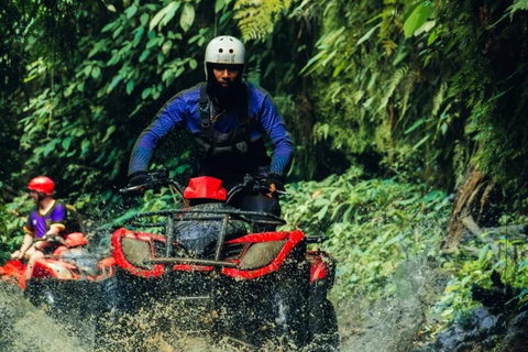 Ubud: Rice Terrace Swing, Cave Tubing, Sky Bike & Zipline Double ATV + Swing + Tubing + Sky Bike + Zipline - wTransfer