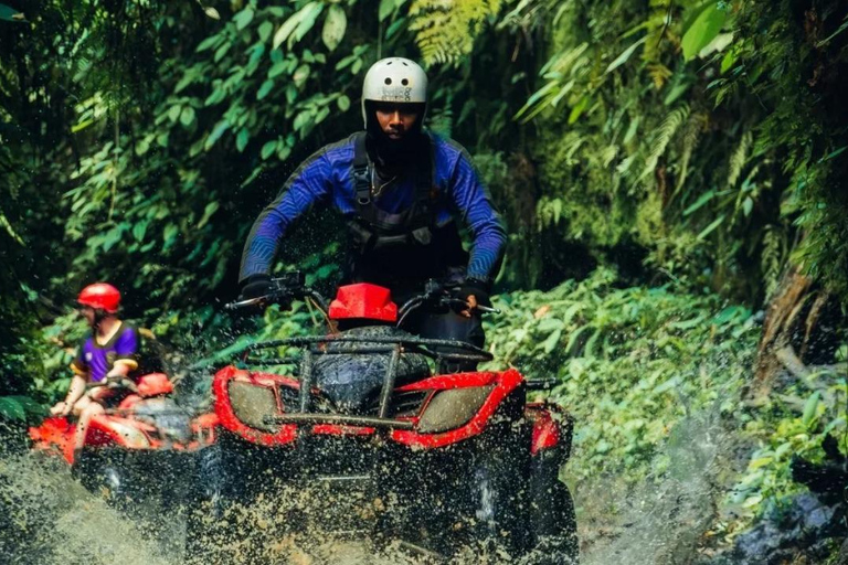 Ubud: Rice Terrace Swing, Cave Tubing, Sky Bike & Zipline Double ATV + Swing + Tubing + Sky Bike + Zipline - wTransfer