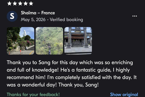 Da Nang: Private Da Nang City Tour & Local Guides & 3 stops From Da Nang: Marble Mountains, Lady Budda & Dragon Bridge