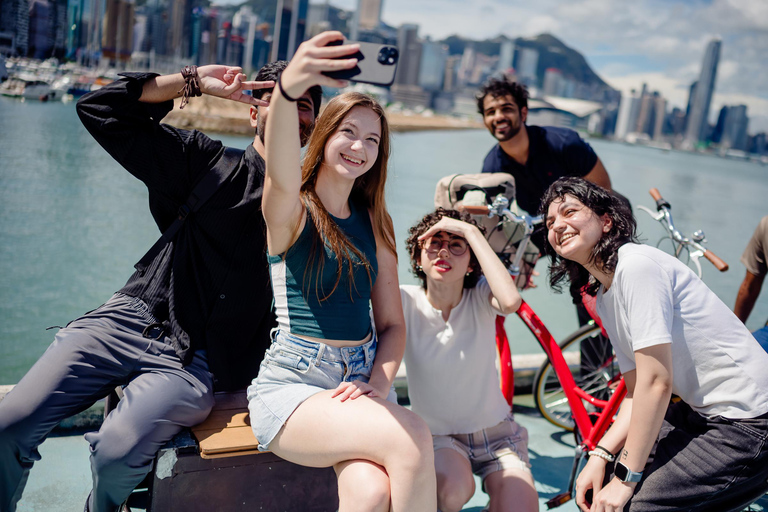 Victoria Harbour Shoreline Bike + Street Food Half-day Tour