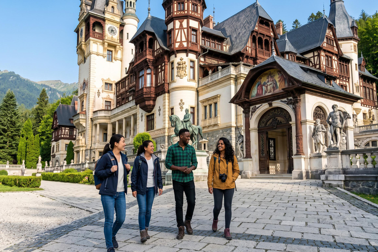 Bucharest: Wednesday’s Nevermore, Bran & Peles Castles Tour Audio guide in 24 languages