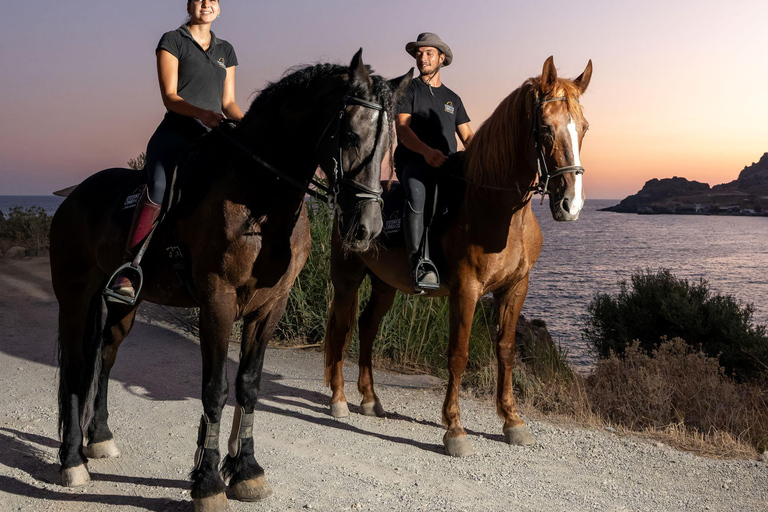 Creta a Caballo: Hipnotizante paseo al atardecerCreta a Caballo: Hipnotizante viaje al atardecer