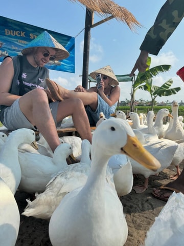 Hoi An: Duck Stop Farm Experience and Coconut Basket Boat